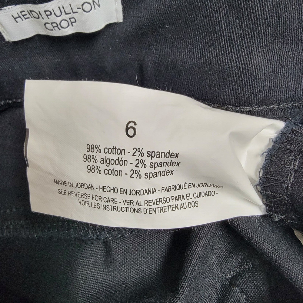 Nine West Heidi Pull-On Crop Jeans Pants Black Women's Size 6 - Picture 5 of 8